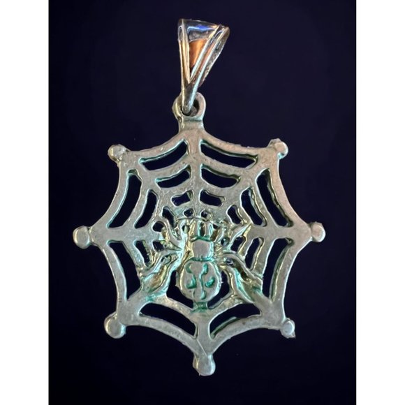 House of Morgan Jewelry - House of Morgan Spiderweb Slider Pewter Silver Pendant